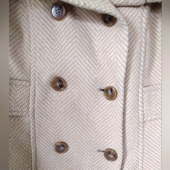 Ann Taylor LOFT Houndstooth Wool Pea Coat - Picture 2 of 5